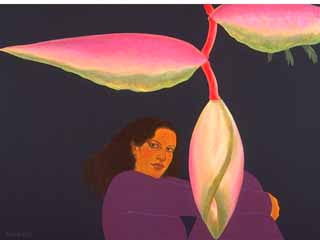 Hanging Heliconia by Pegge Hopper