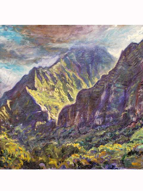 Afternoon Light On The Pali by Arthur Johnsen (1952-2015)