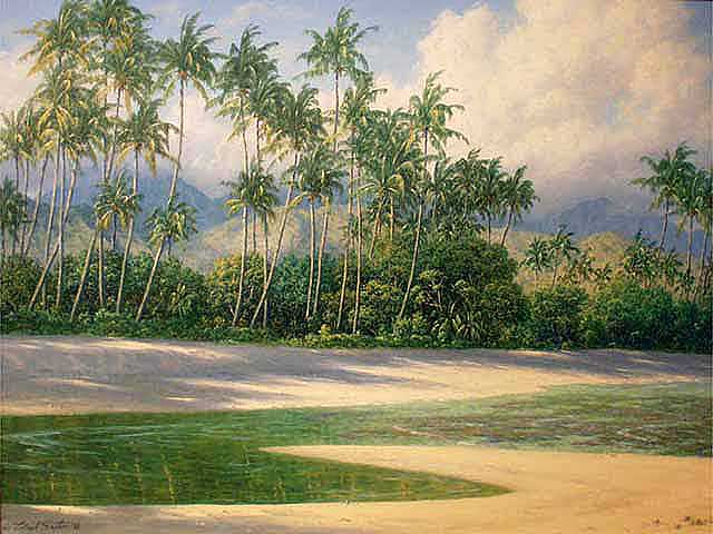 Kahala Beach by Lloyd  Sexton (1912-1990)