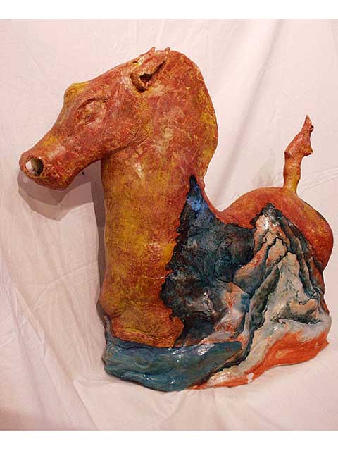 Horse With Landscape by Cary   Lathan