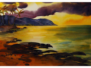 Kaena Point Sunset by Steve Bettman