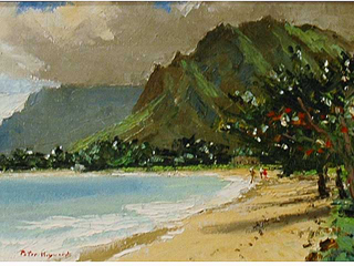 Hauula Beach by Peter Hayward (1905-1993)