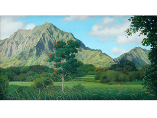 Konahuanui Peak  by Gary Reed (1948-2015)