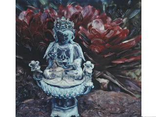 Buddha in Bromeliads by Marcia Duff