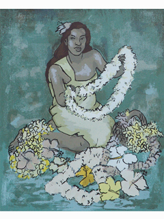 Lei Maker by Shirley Russell (1886-1985)