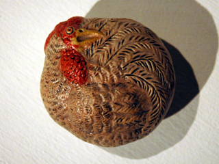 Khaki Rooster Rattle by Esther Shimazu