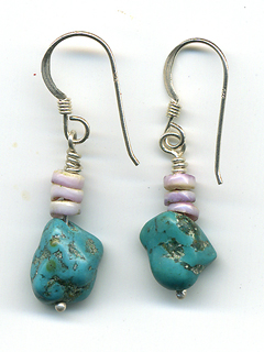 Turquoise Earrings by Peter Vogt & Ingrid Manzione 