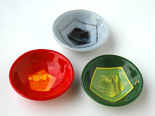 Pentagon Bowl Triptych by Jane Raissle
