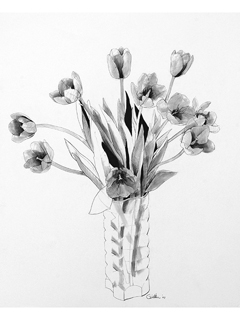 Flower with Vase Study II by Curt Ginther