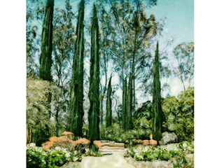 Cypress Trees by Marcia Duff