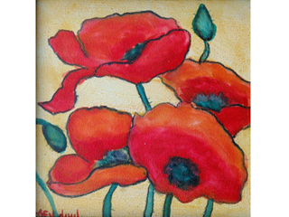 Four Poppies by Anthony  Mendivil
