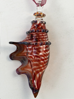 Red Shell Ornament by Jessica Landau