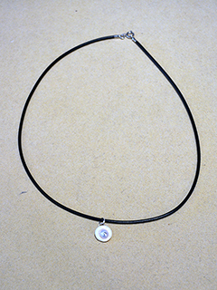Sterling Silver Pearl and Puka Necklace by Debra Casey