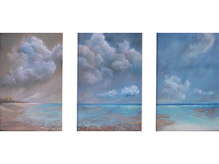 Clouds Illusions 1,2 &3 (Tryptych) by Laurie McKeon