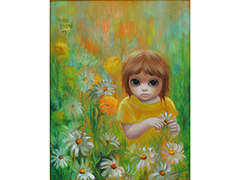 Untitled (Girl with daisies) by Margaret Keane