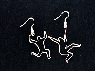 Silver Earrings #2 by Elaine Imoto
