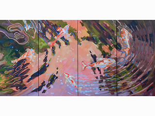 Sunrise Koi  (4 panels) by Julie Mai