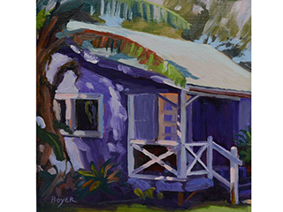 Purple Cottage by Lynne Boyer