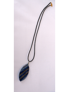 Bead Pendant with Leather cord 1 by Elaine Imoto