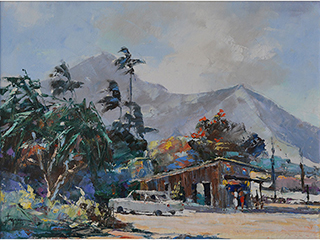 Ka'alaea Fruit Stand by Hiroshi  Tagami (1928-2014)