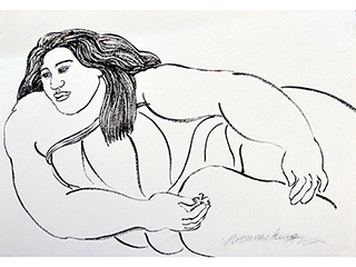 Reclining Woman with Tiare by Yvonne Cheng