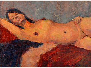 Nude Sketch by Fred  Salmon
