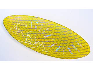 Yellow Hexacello Dish by Bud Spindt