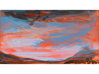 Dawn - Windswept Red Clouds by Noreen Naughton