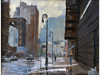 New York - Rainy Street Scene (62) by Peter Hayward Trust Sale(1905-1993)