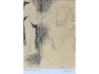Le Peintre et son Modele  by Pablo Picasso (1881-1973)