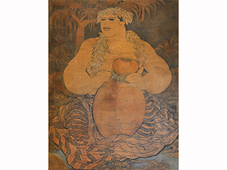 Untitled Batik on Cotton Female figure by Yvonne Cheng