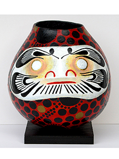 Dotted Daruma Gourd by Sandra Blazel