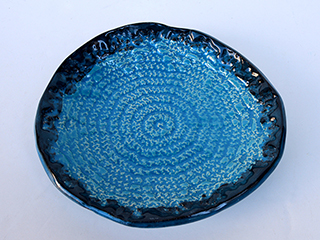 Blue Circle Plate by Ian Nash