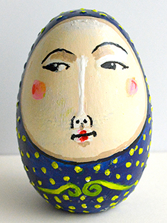 Kokeshi Egg #1 by Sandra Blazel