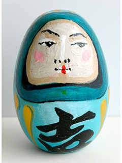 Kokeshi Egg #2 by Sandra Blazel