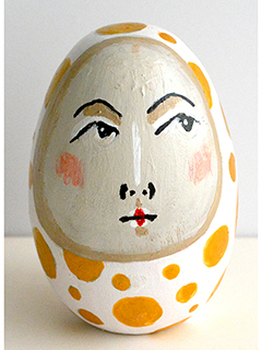 Kokeshi Egg #5 by Sandra Blazel