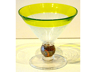 Martini Glass, White and Lime Green by Mark  Mitsuda