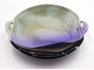 Untitled Shallow Bowl w/handles #1116 by Charles Higa (1933-2012)