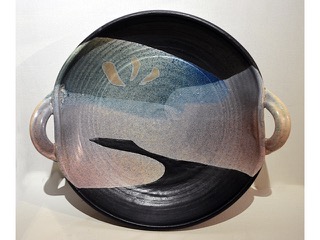 Large Platter with Handles #2018 by Charles  Higa (1933-2012)