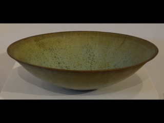 Earthenware Bowel Green Patina Mat & Speckled Glaze by Gurtrude & Otto  Natzler