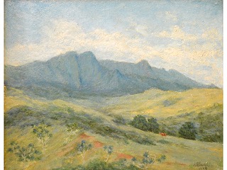 Kapaa w. cattle by Alfred Richard  Gurrey Sr. (1852-1944)