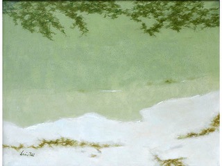 Shoreline in Green by Louis Pohl (1915-1999)