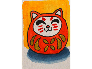 Daruma Neko by Napualani Ahina