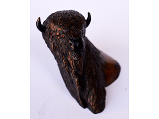 Bison Bust 3/100 by Lisbeth Sabol`