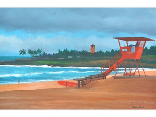 On Duty Waimea Bay by Patrick Doell