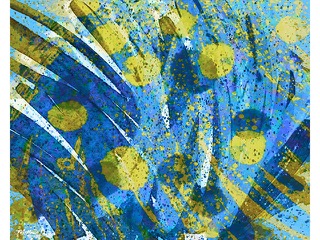 Celebrate Buff n Blue 2/3 by Laura Mellow