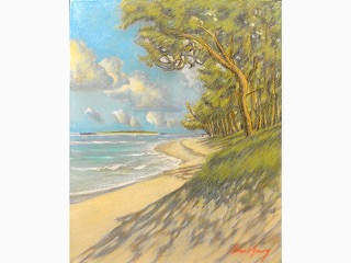 Kahuku Bay II Ironwood Forest by Russell Lowrey