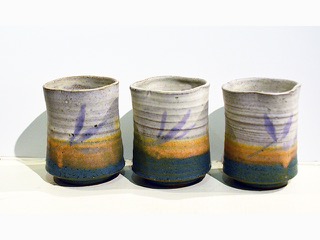  Tea Cups - Decorated  by Charles Higa (1933-2012)