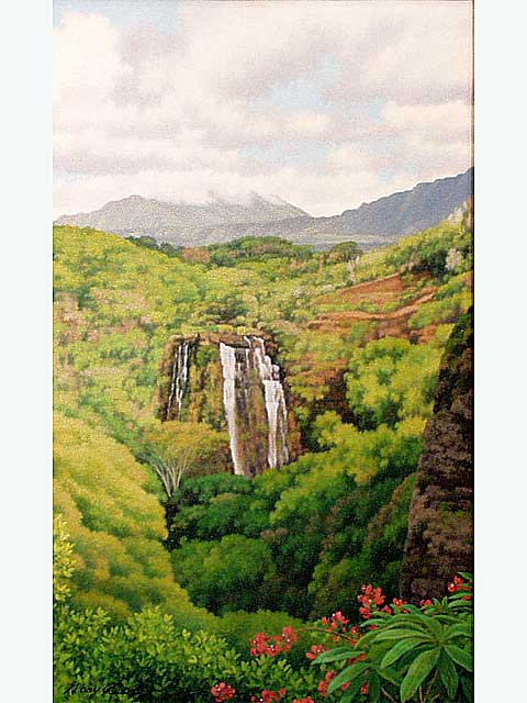 Opaeka'a Falls by Gary Reed (1948-2015)