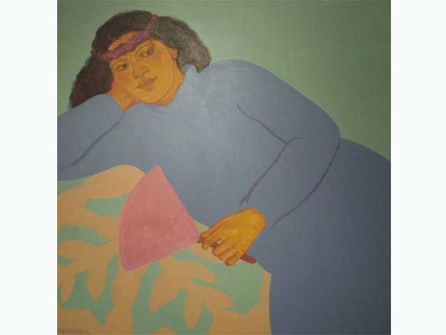 Fan And Quilt by Pegge Hopper